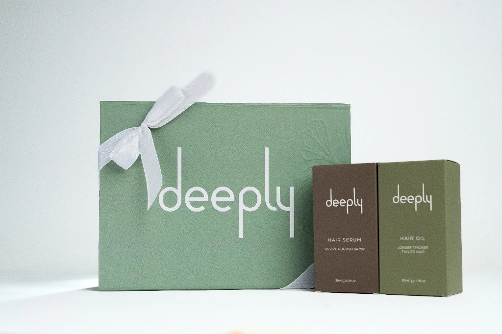 مجموعة العناية بالشعر | سيروم وزيت | Deeply AE